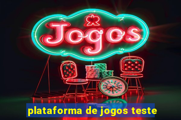 plataforma de jogos teste