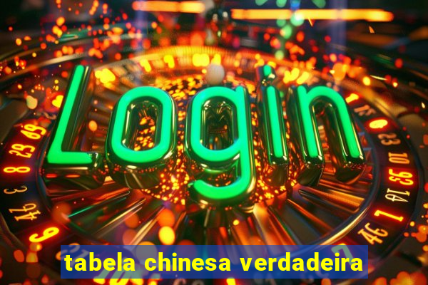 tabela chinesa verdadeira